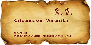 Kaldenecker Veronika névjegykártya