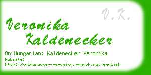 veronika kaldenecker business card